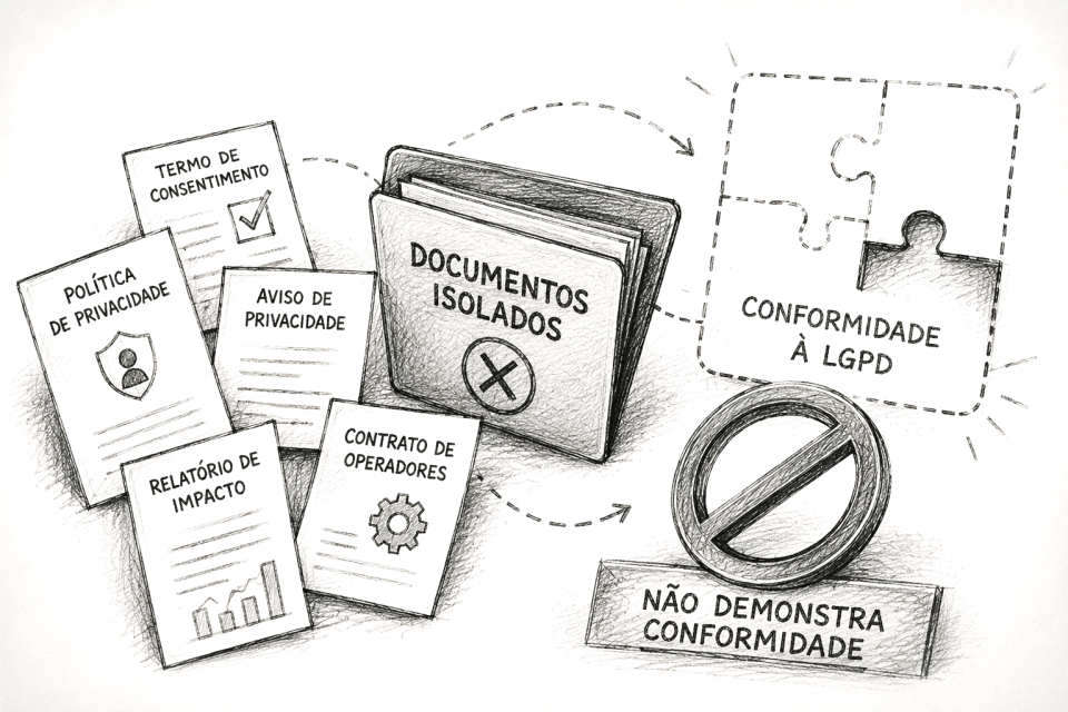 Por que documentos isolados não demonstram conformidade à LGPD